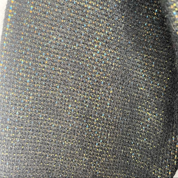 S, M, L NWT DISTRESSED BLACK YELLOW ORANGE BLUE CREW NECK SWEATER - Picture 7 of 8